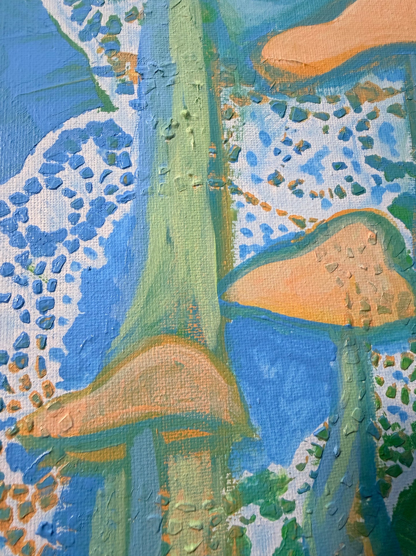 Soft Bloom Colony -Original Acrylic Painting (9x12)